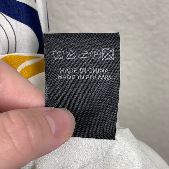 Isabel Marant Silk Mandala Dress Blue Yellow Size 4 Knee Length Eclectic Boho - Picture 9 of 13